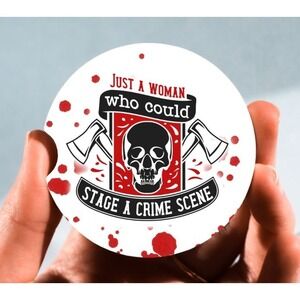 Set of 2 Car Coasters, Stage A Crime Scene Car Coaster,‎ Neoprene Car Coaster
